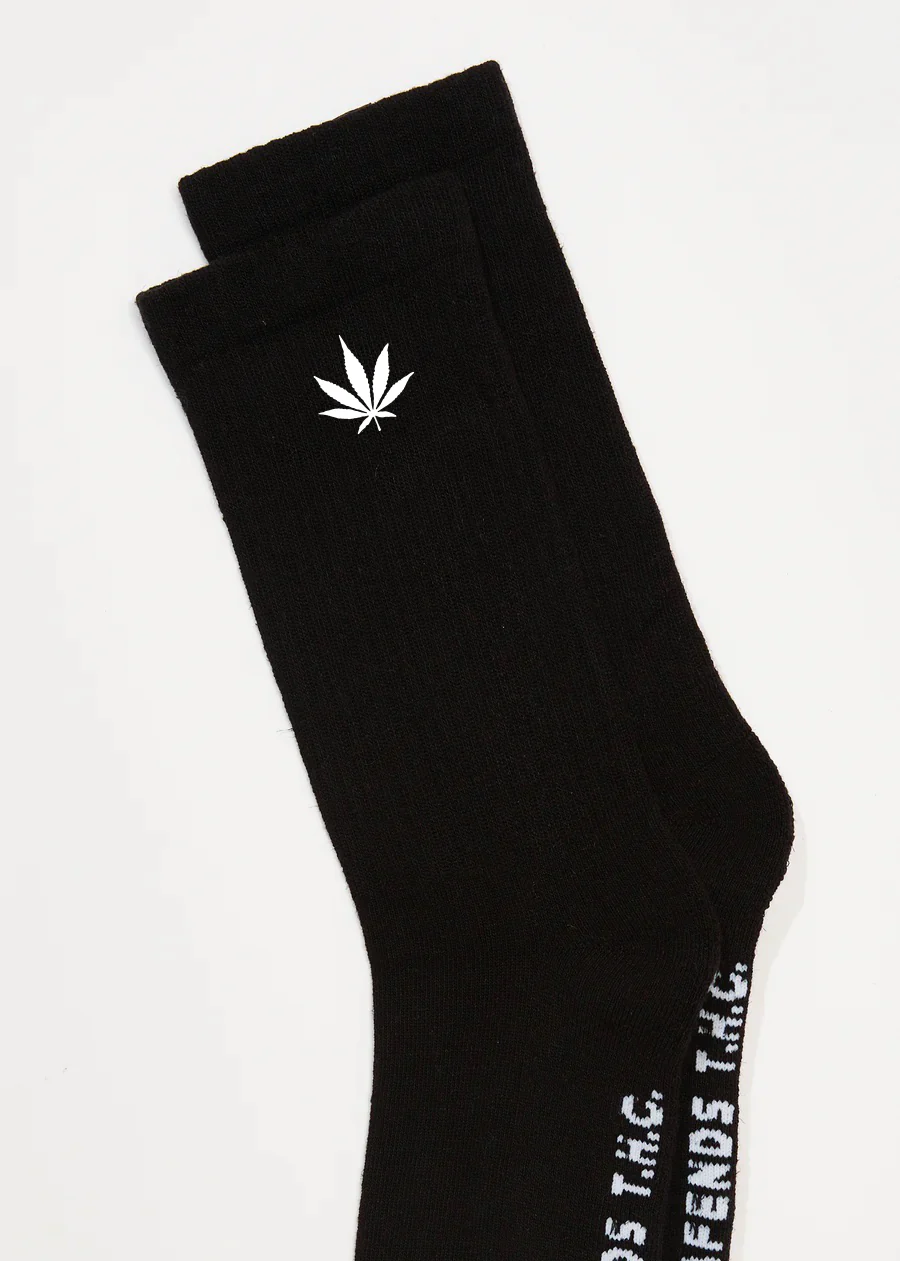 AFENDS Mens Happy - Socks One Pack - Black - Image 2