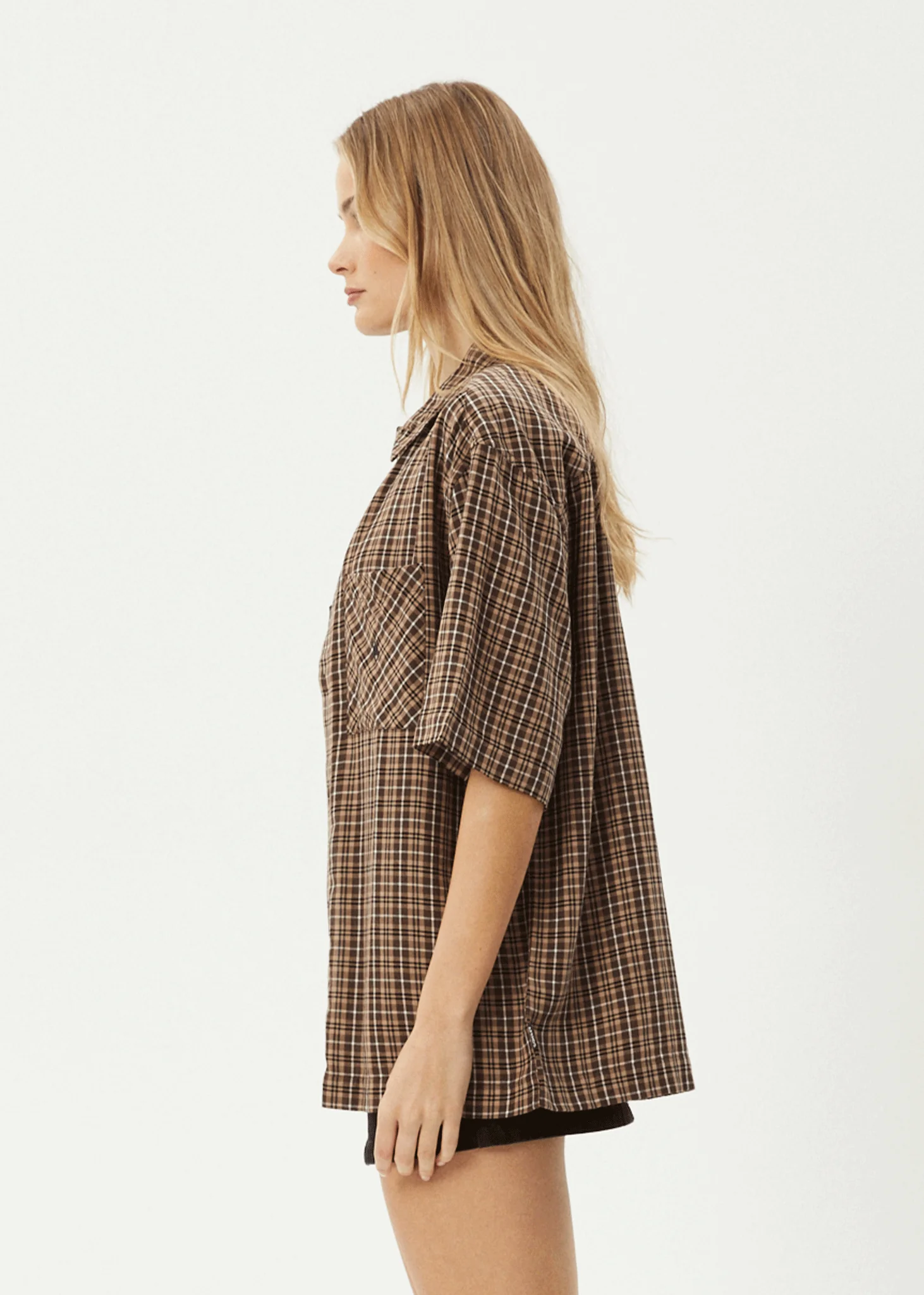 AFENDS Mens Hometown - Short Sleeve Shirt - Coffee - Image 10