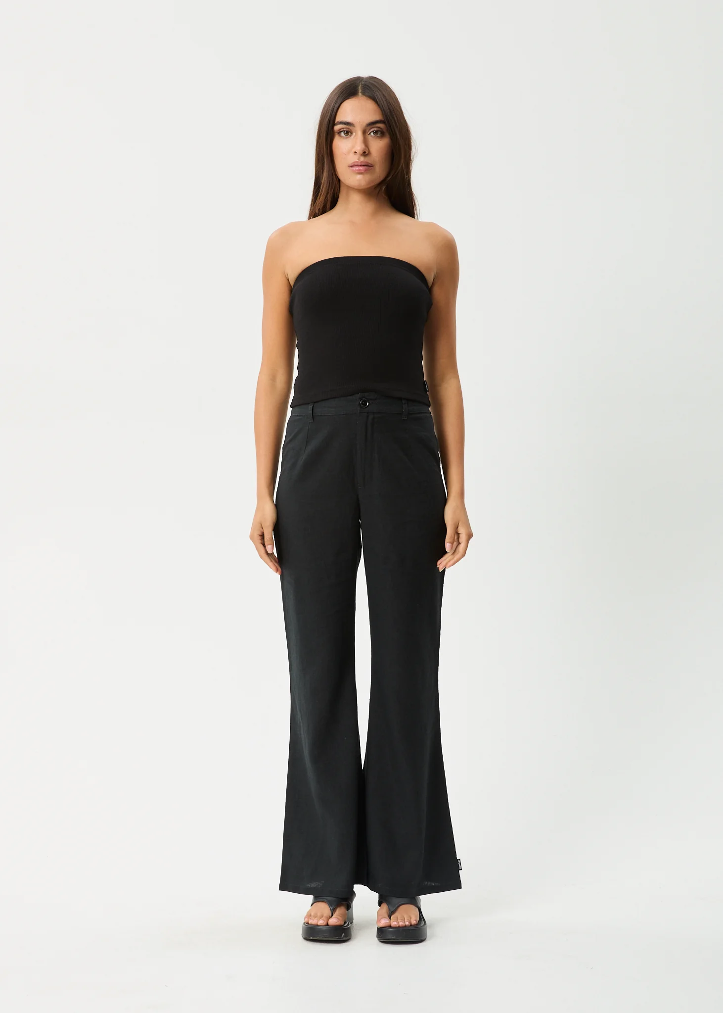 AFENDS Womens Jamie - Rib Tube Top - Black - Image 8