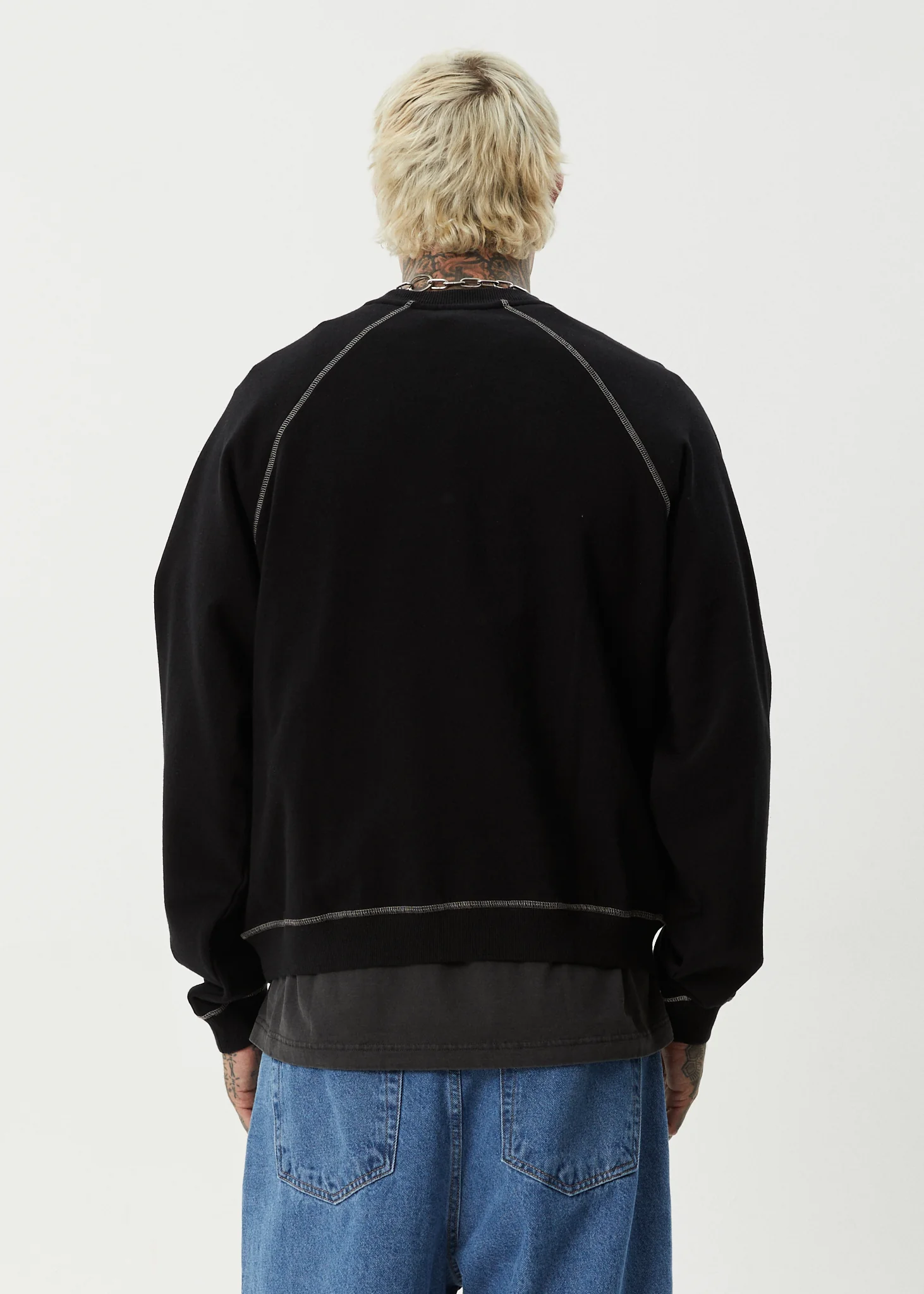 AFENDS Mens Dance Party - Crew Neck Jumper - Black - Image 5