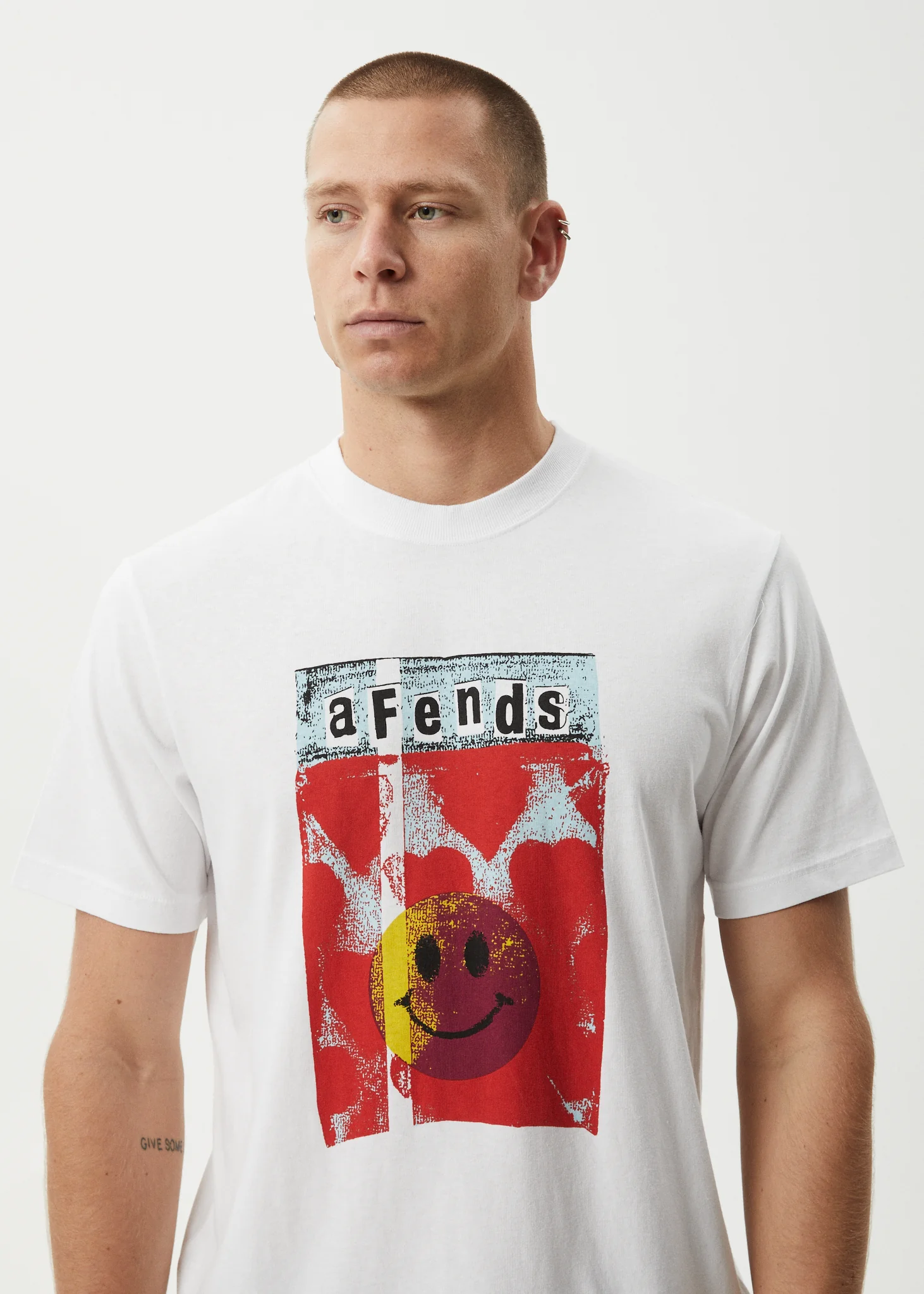 AFENDS Mens Dime Bag - Retro Tee - White - Image 8