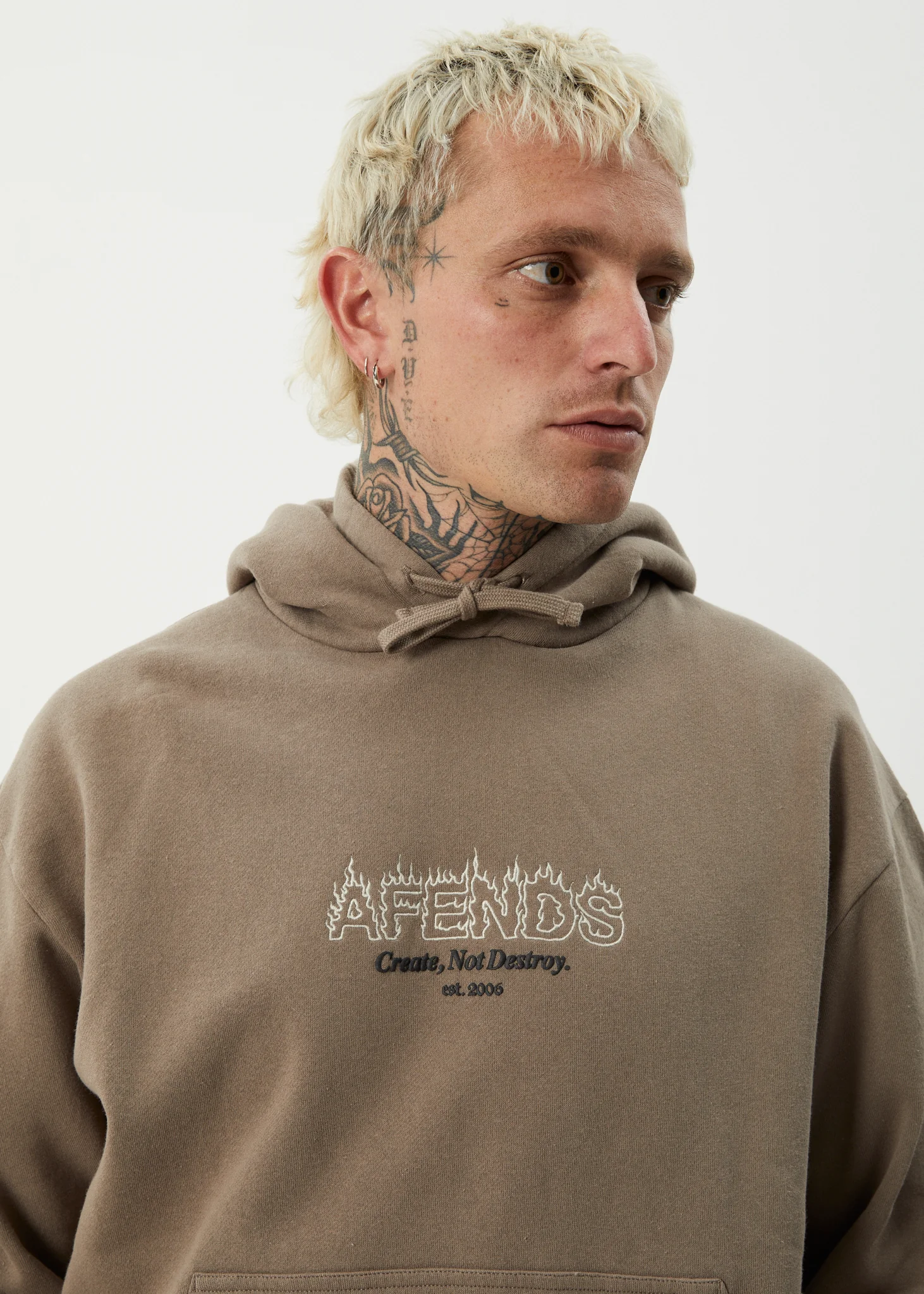 AFENDS Mens Ember - Hoodie - Fossil - Image 6