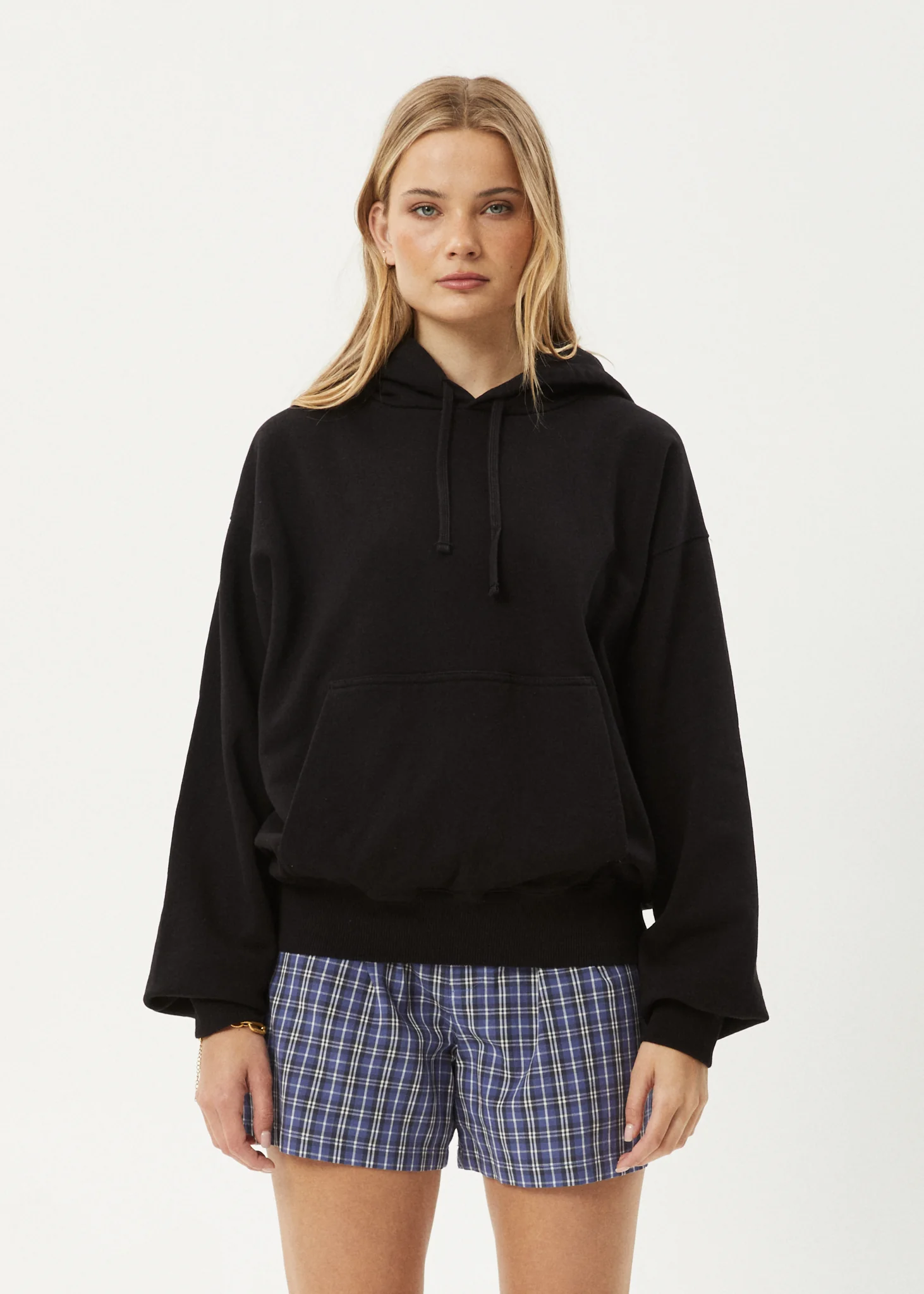 AFENDS Mens Genesis - Boxy Hoodie - Black - Image 4
