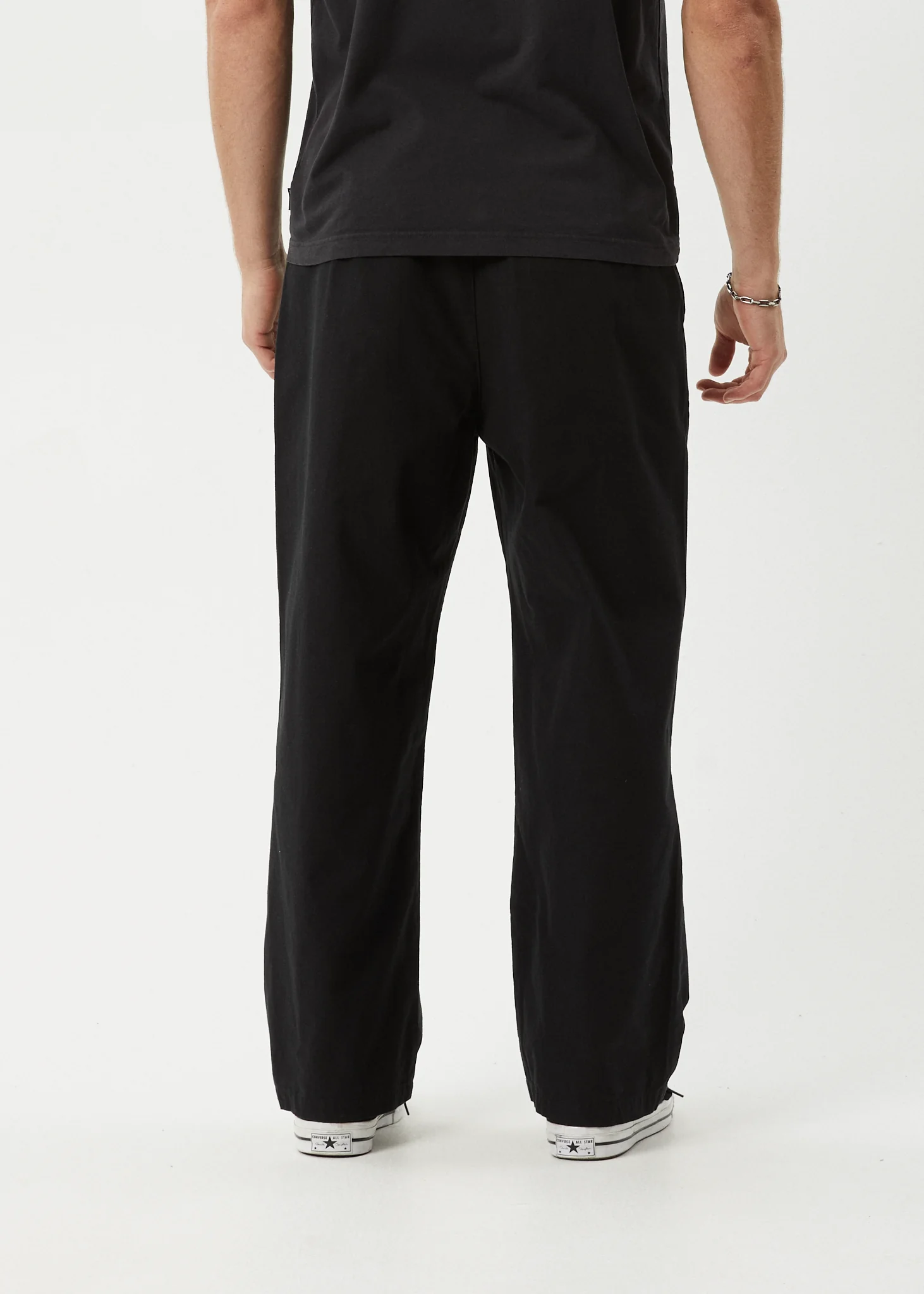 AFENDS Mens Glider - Pleated Pant - Black - Image 7