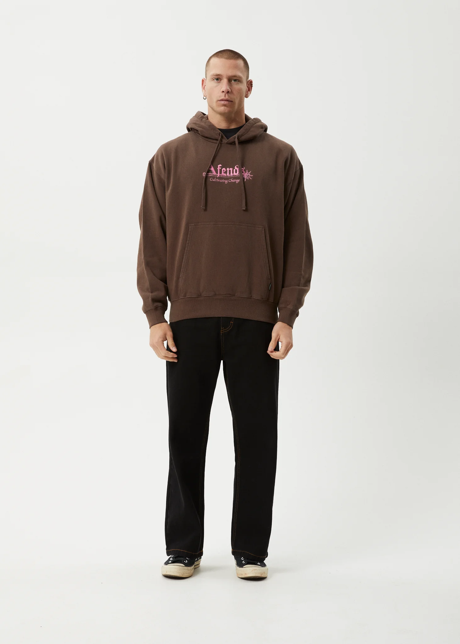 AFENDS Mens Mace - Hoodie - Coffee - Image 7