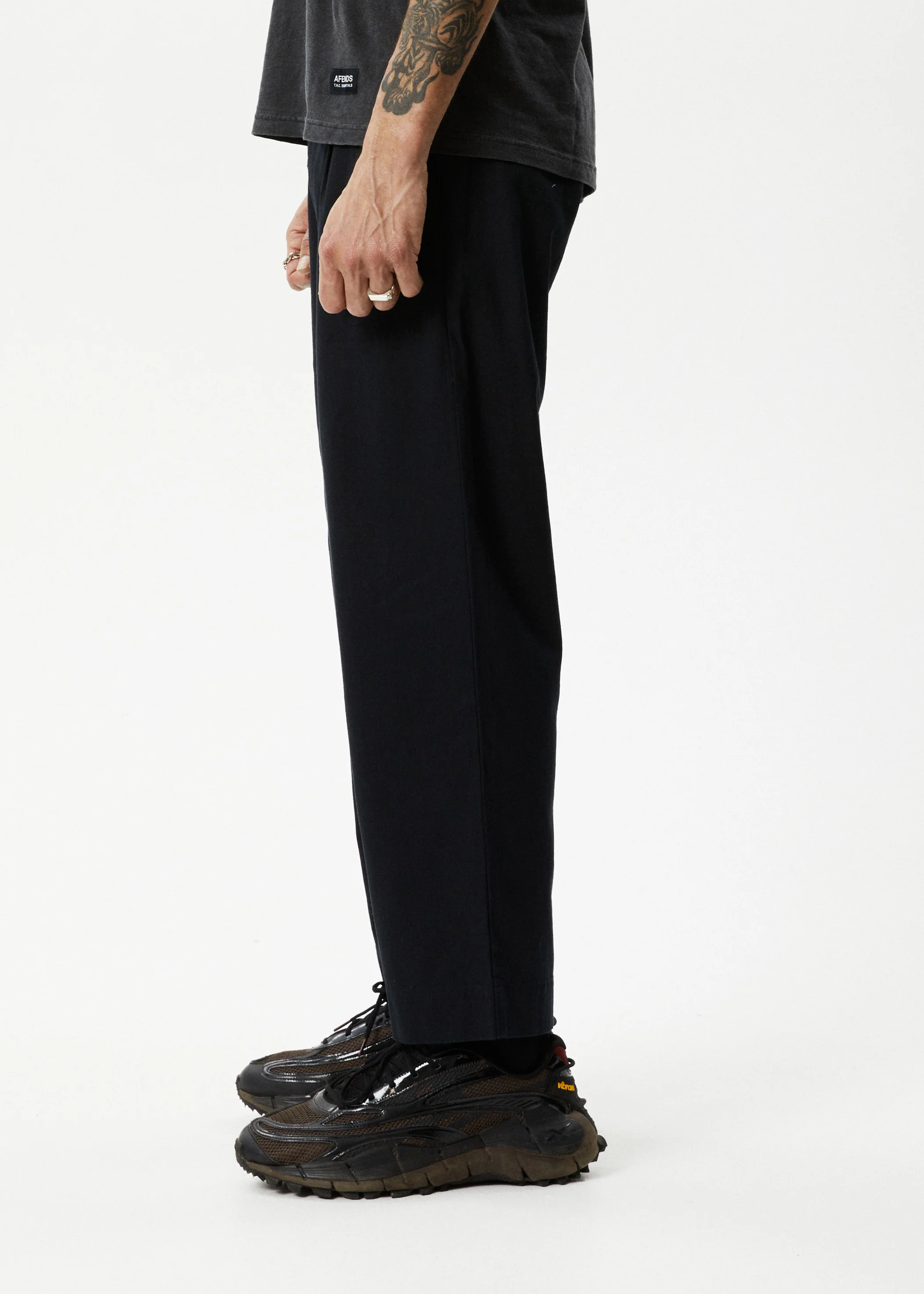 AFENDS Mens Mixed Business - Suit Pant - Black - Image 3