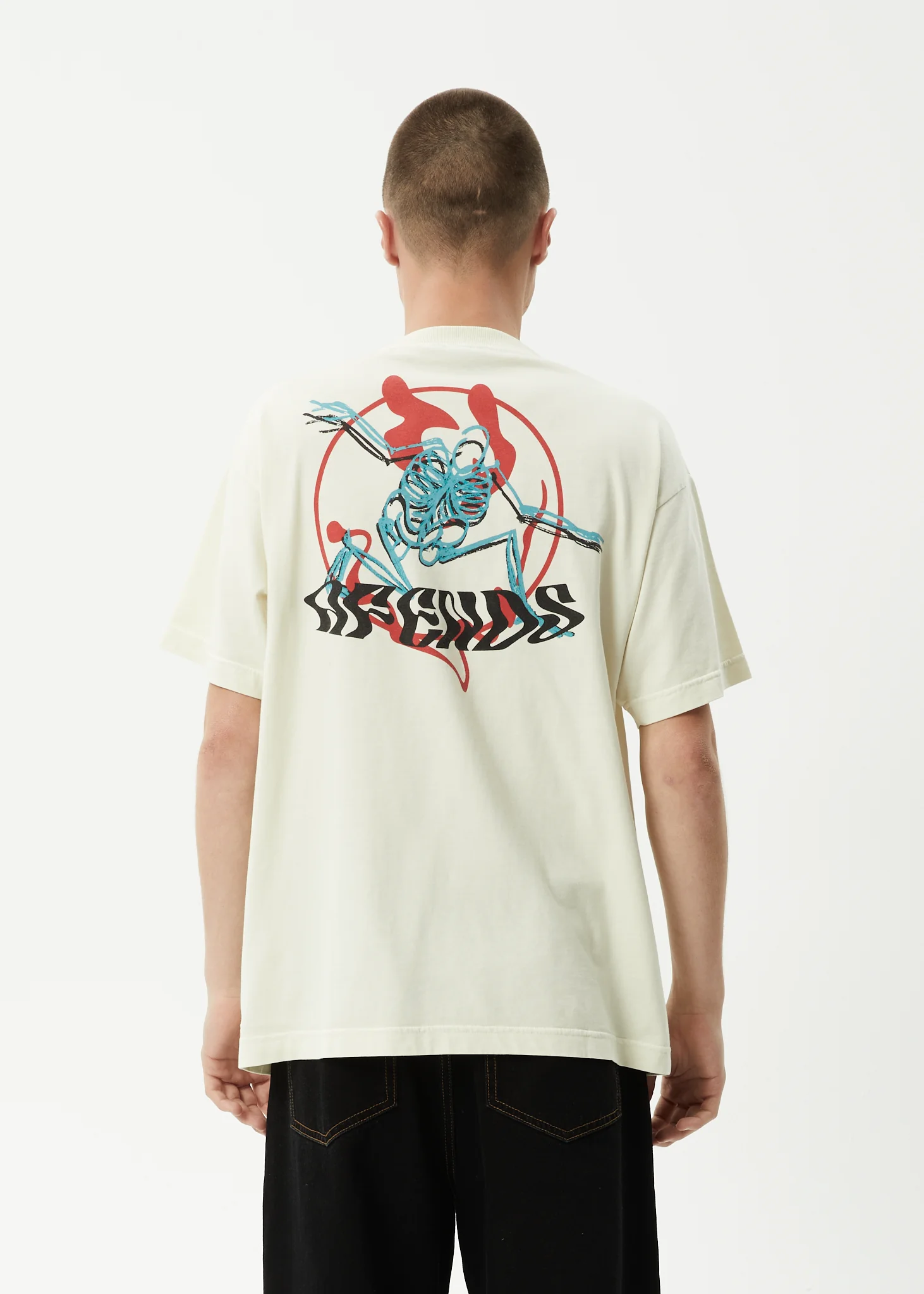 AFENDS Mens Smiling Assassin - Boxy Tee - Limestone - Image 6