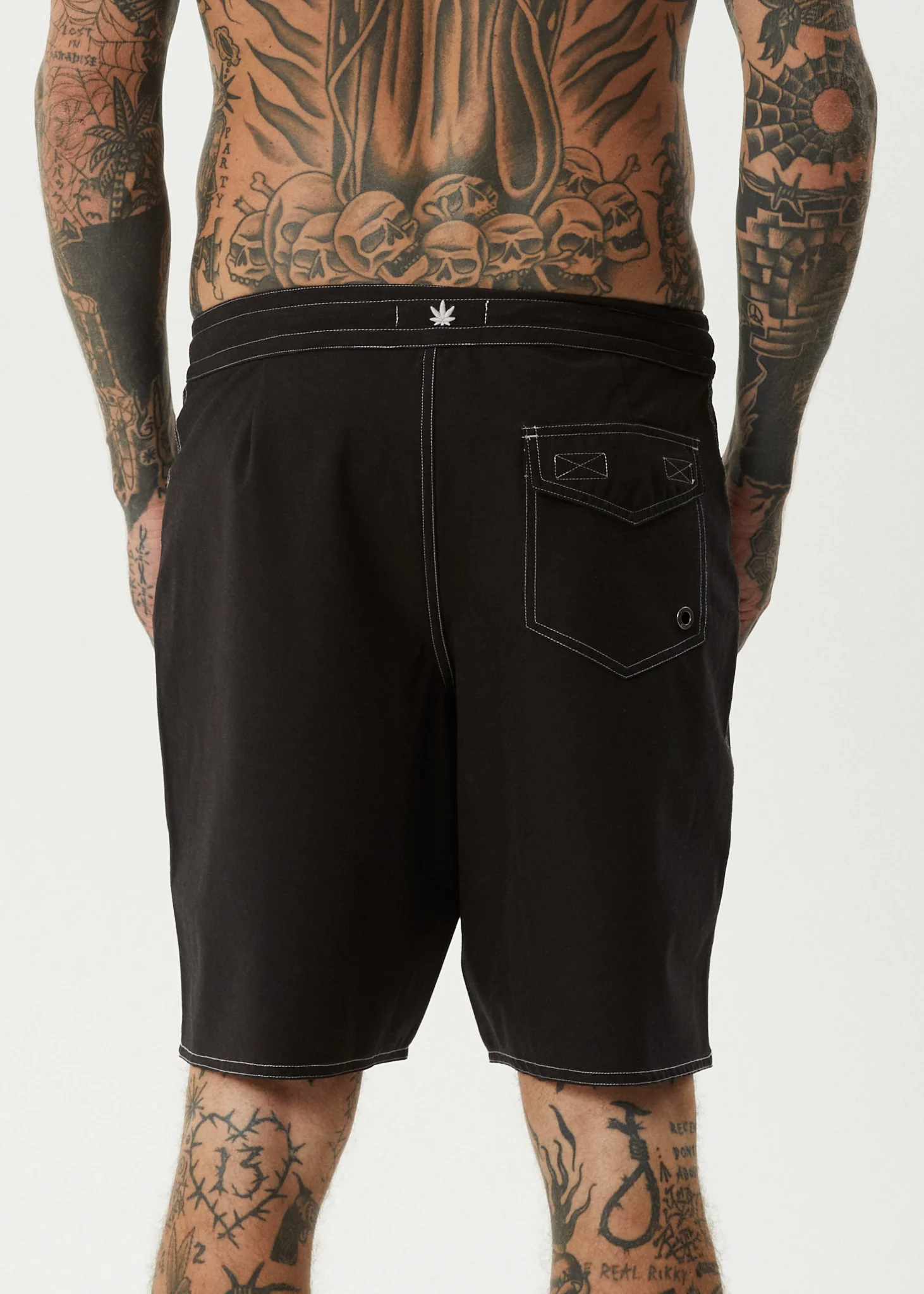 AFENDS Mens Surf Related - Fixed Waist Boardshort 20" - Black - Image 5