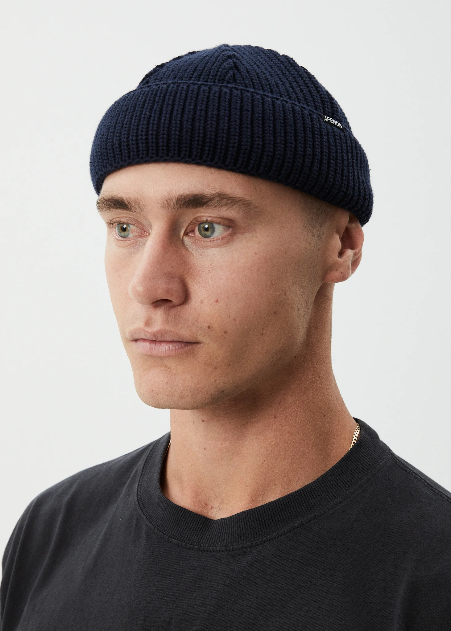 AFENDS Mens Thc - Wharfie Beanie - Deep Sea - Image 6