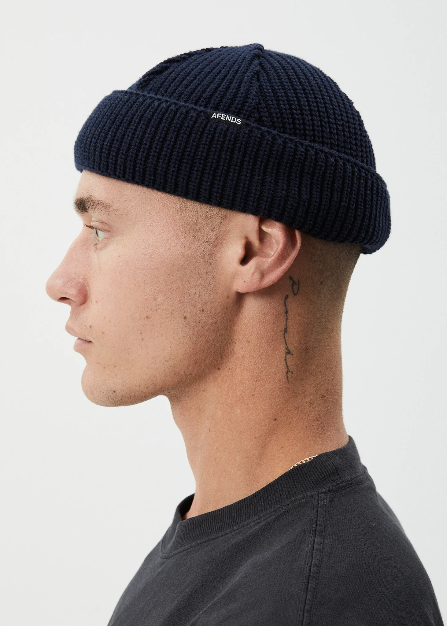 AFENDS Mens Thc - Wharfie Beanie - Deep Sea - Image 8