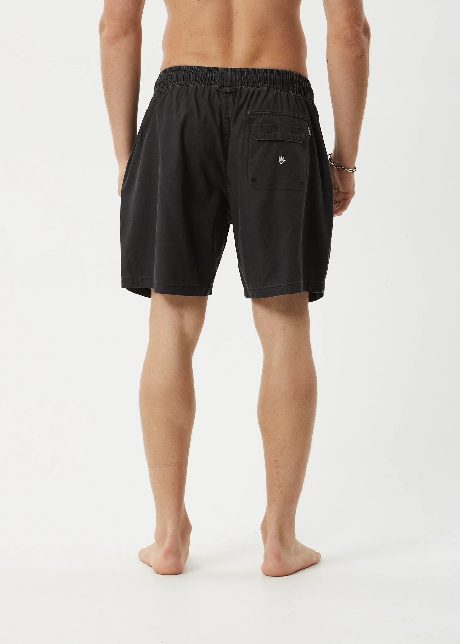 AFENDS Mens The Dopamine - Swim Short 18" - Black Acid Wash - Image 5