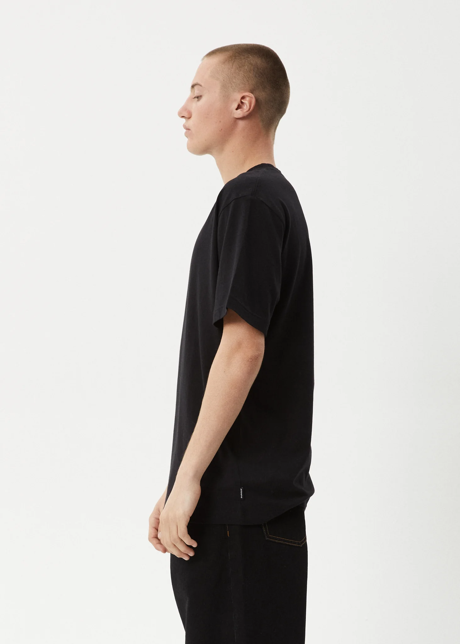 AFENDS Mens Tread - Retro Tee - Black - Image 4