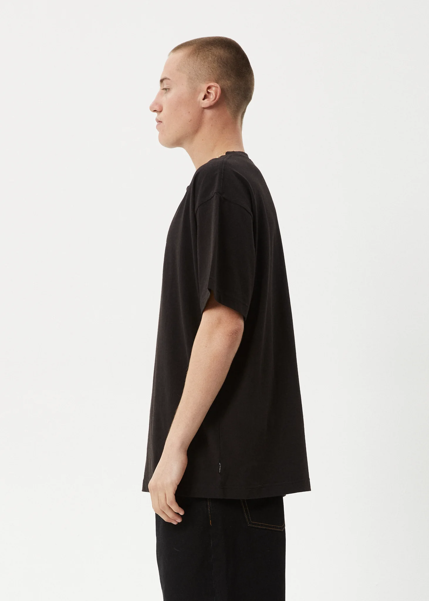 AFENDS Mens Wall Flower - Boxy Tee - Black - Image 5