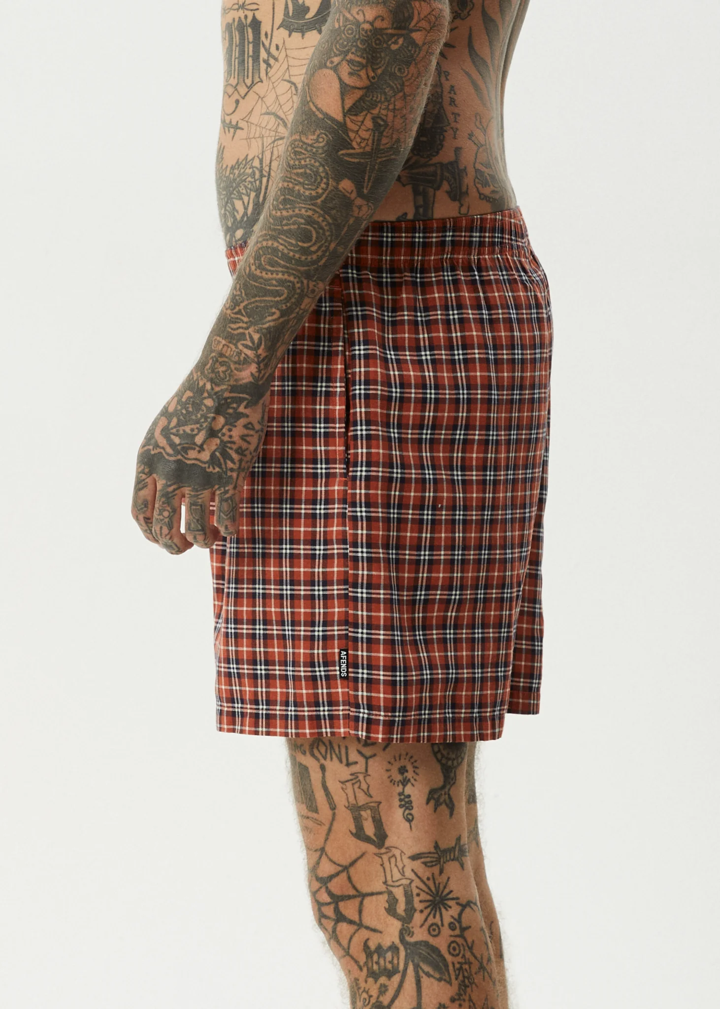 AFENDS Mens Wrecked - Boxer Short - Terra - Image 7