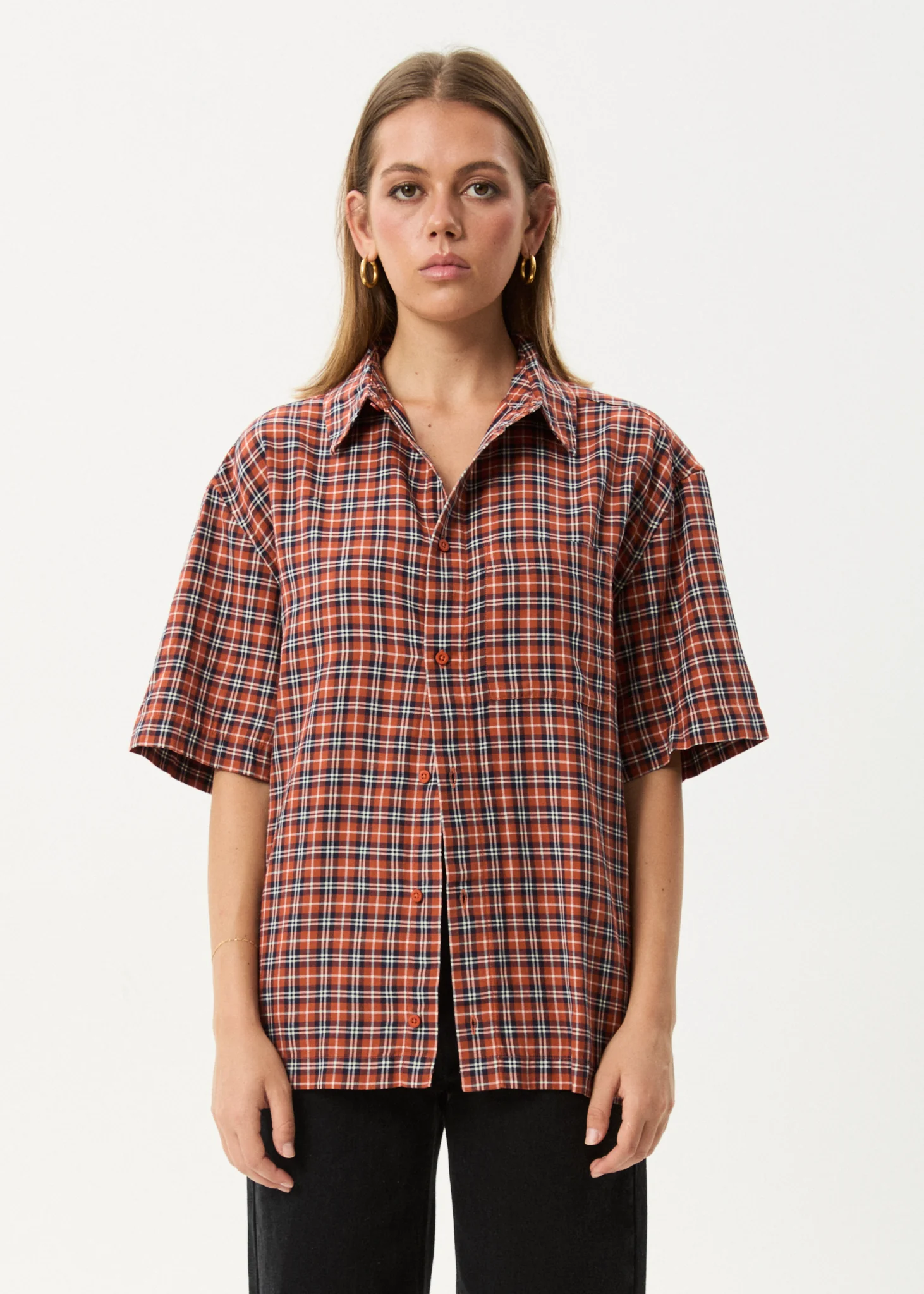 AFENDS Mens Wrecked - Short Sleeve Shirt - Terra - Image 2