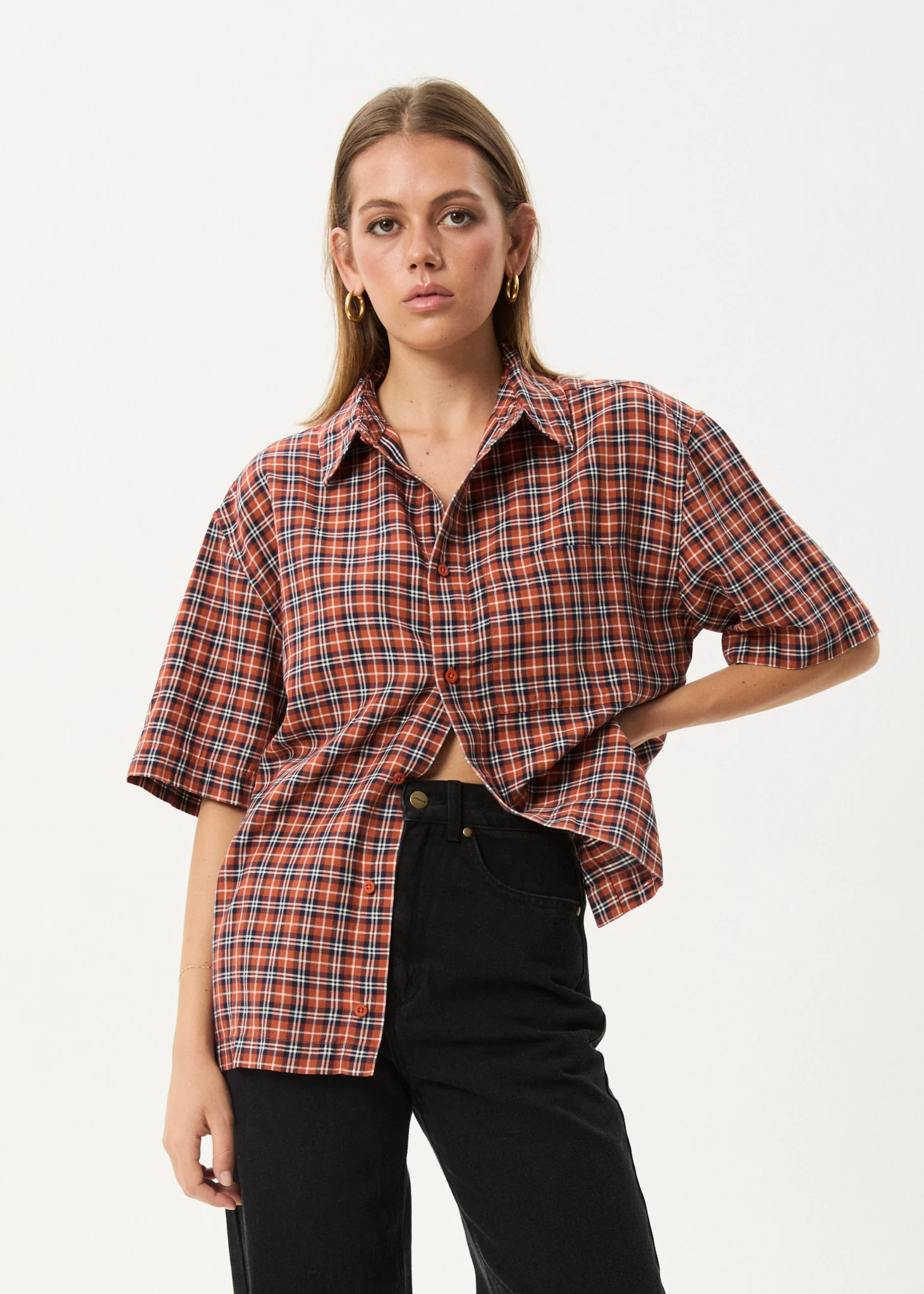AFENDS Mens Wrecked - Short Sleeve Shirt - Terra - Image 4