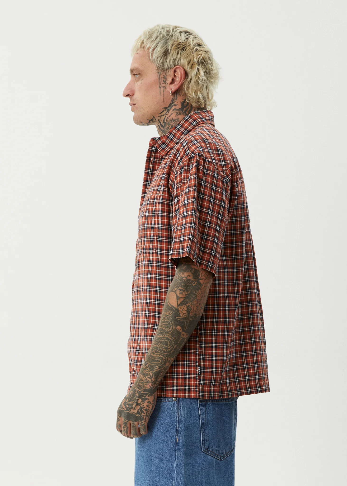 AFENDS Mens Wrecked - Short Sleeve Shirt - Terra - Image 9