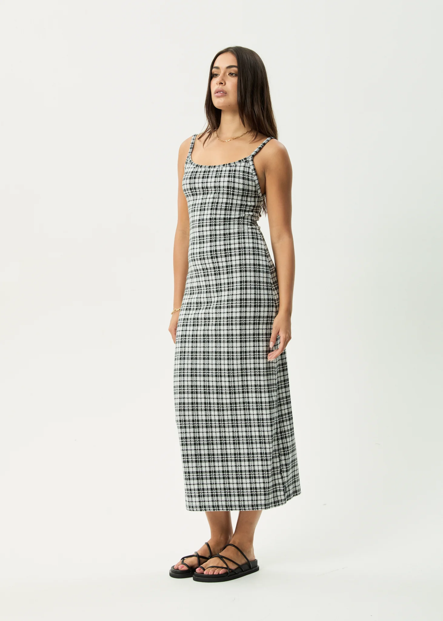 AFENDS Womens Blair - Maxi Dress - Black / White - Image 3