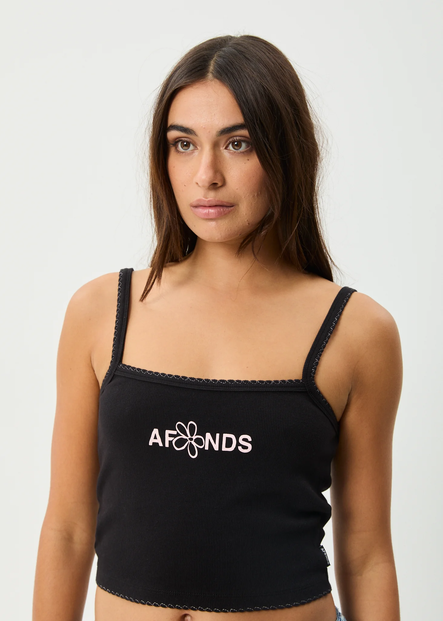 AFENDS Womens Frolic - Rib Singlet - Black - Image 6