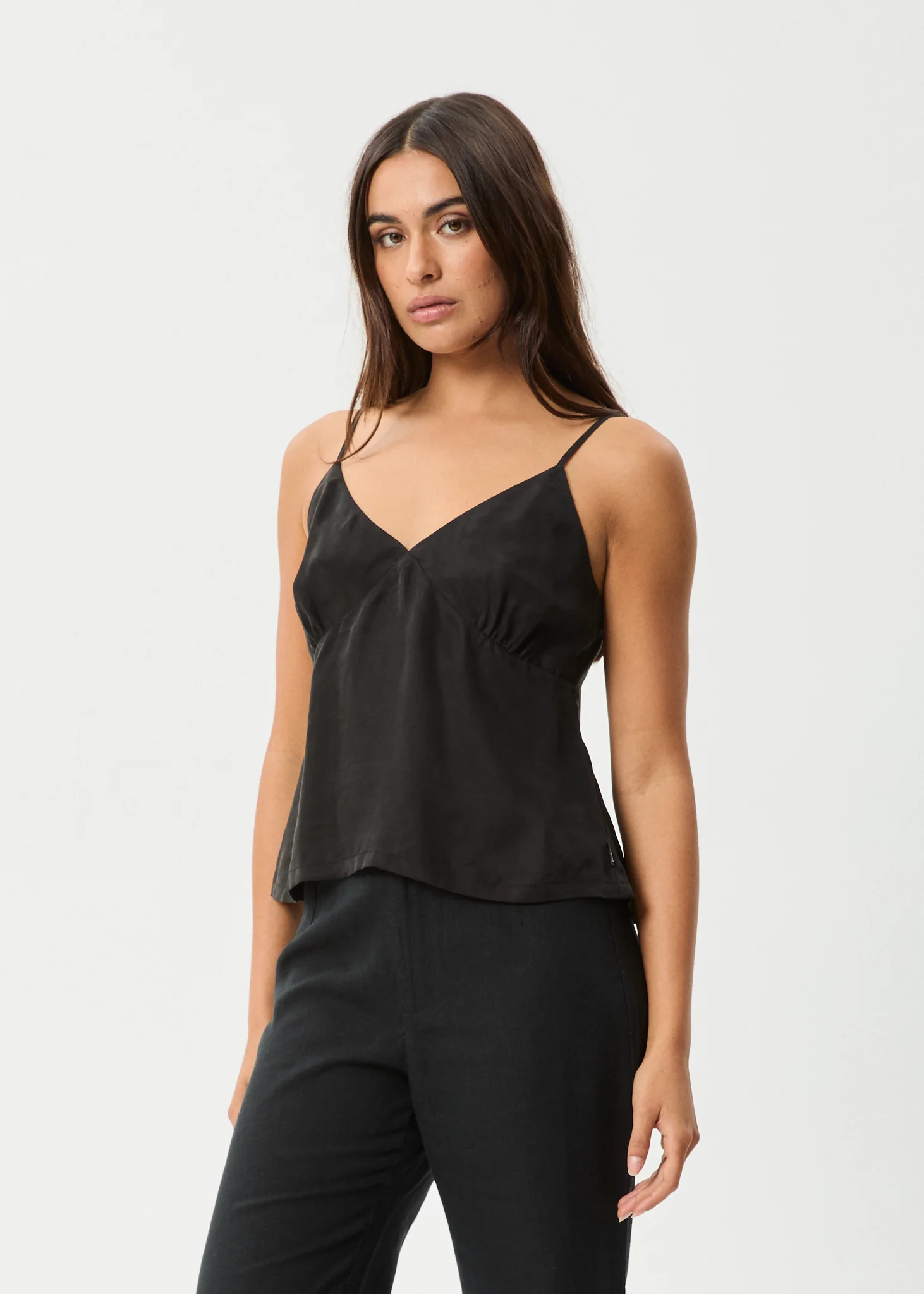 AFENDS Womens Gemma - Cupro Cami Top - Black - Image 3
