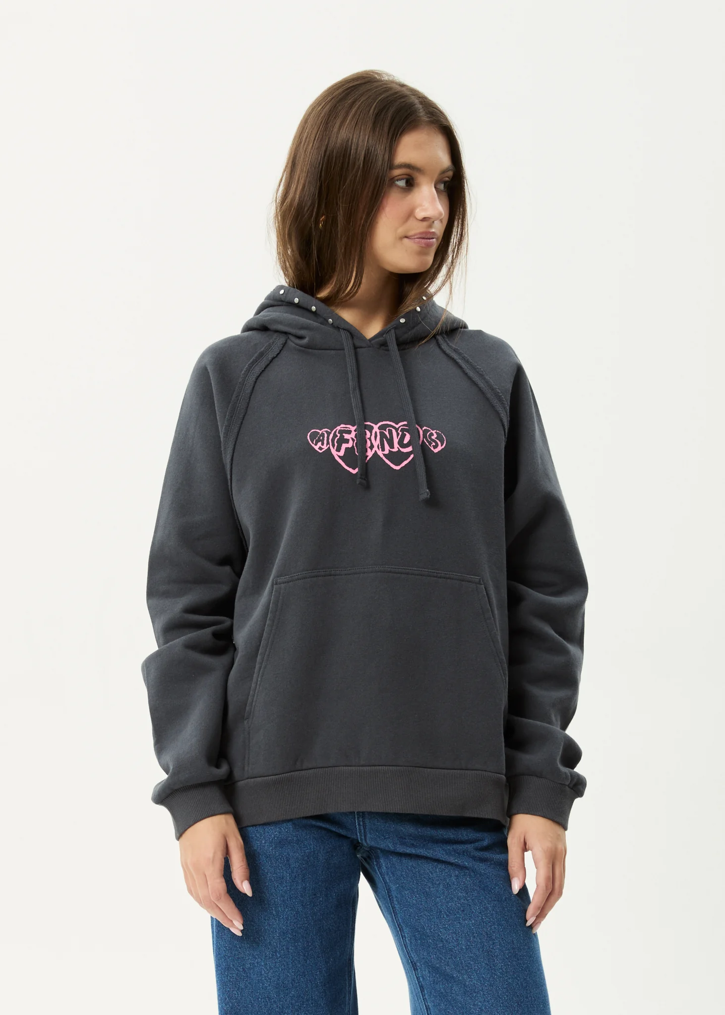 AFENDS Womens Hardware -  Hoodie - Charcoal - Image 2