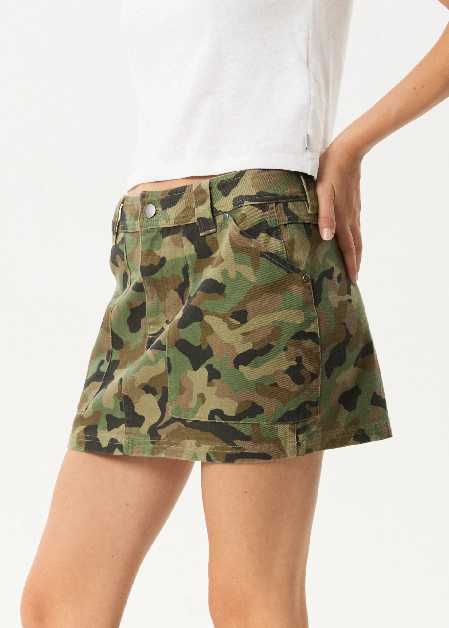 AFENDS Womens Hidden - Low Rise Workwear Skirt - Hidden - Image 4