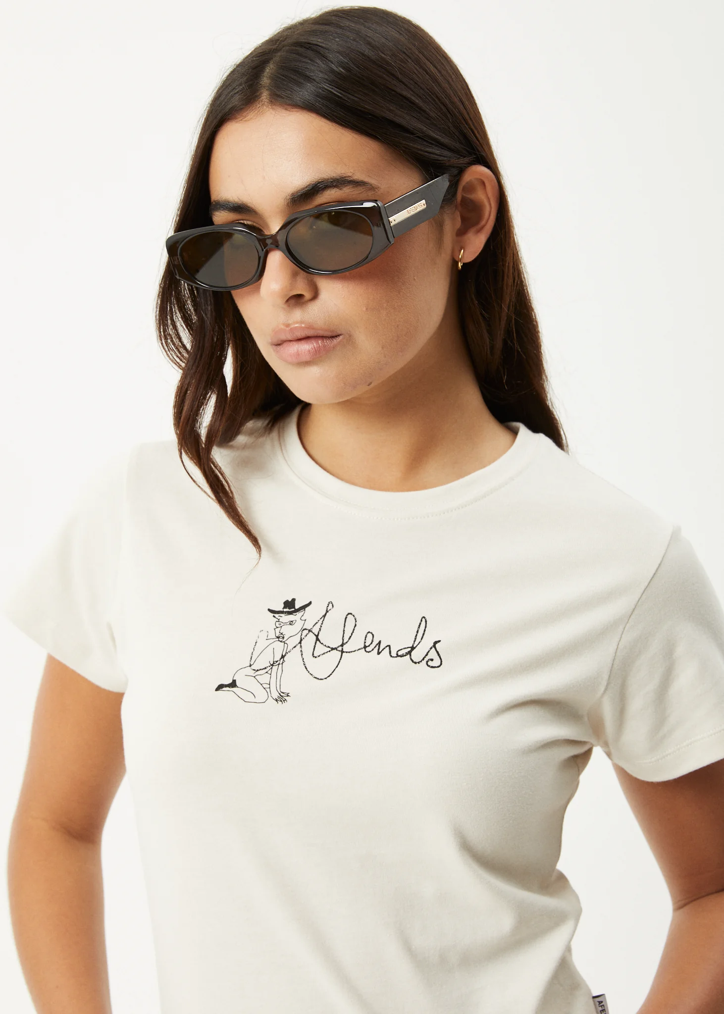 AFENDS Womens Karlee - Baby Tee - Moonbeam - Image 2