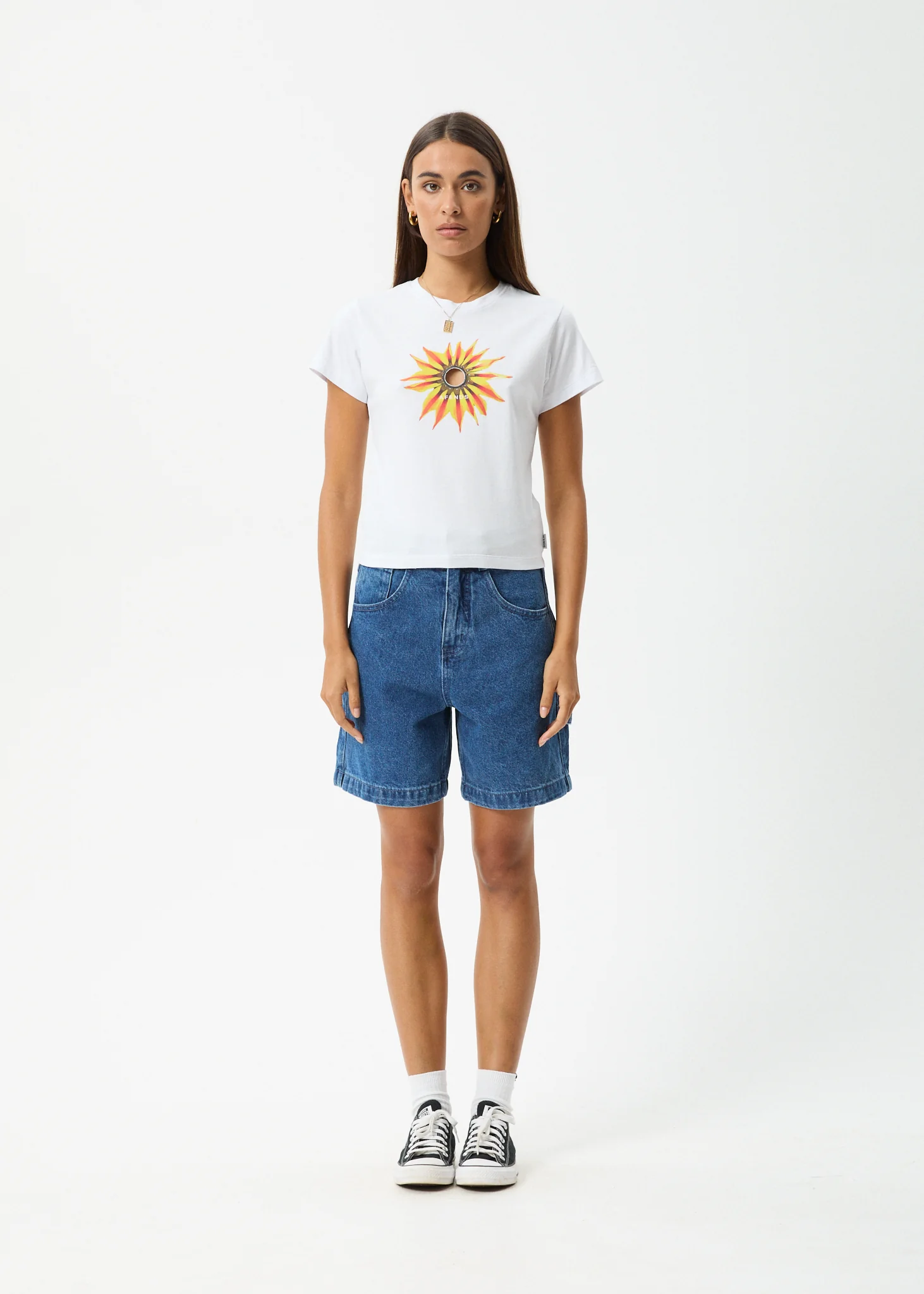 AFENDS Womens Keyhole - Baby Tee - White - Image 7