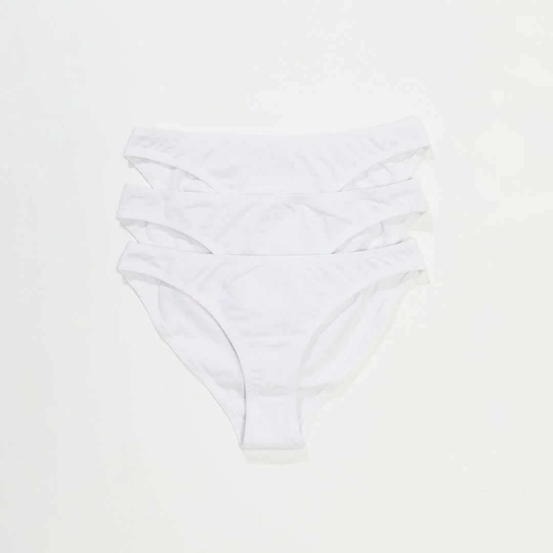 AFENDS Womens Lolly - Bikini Briefs 3 Pack - White - Image 4