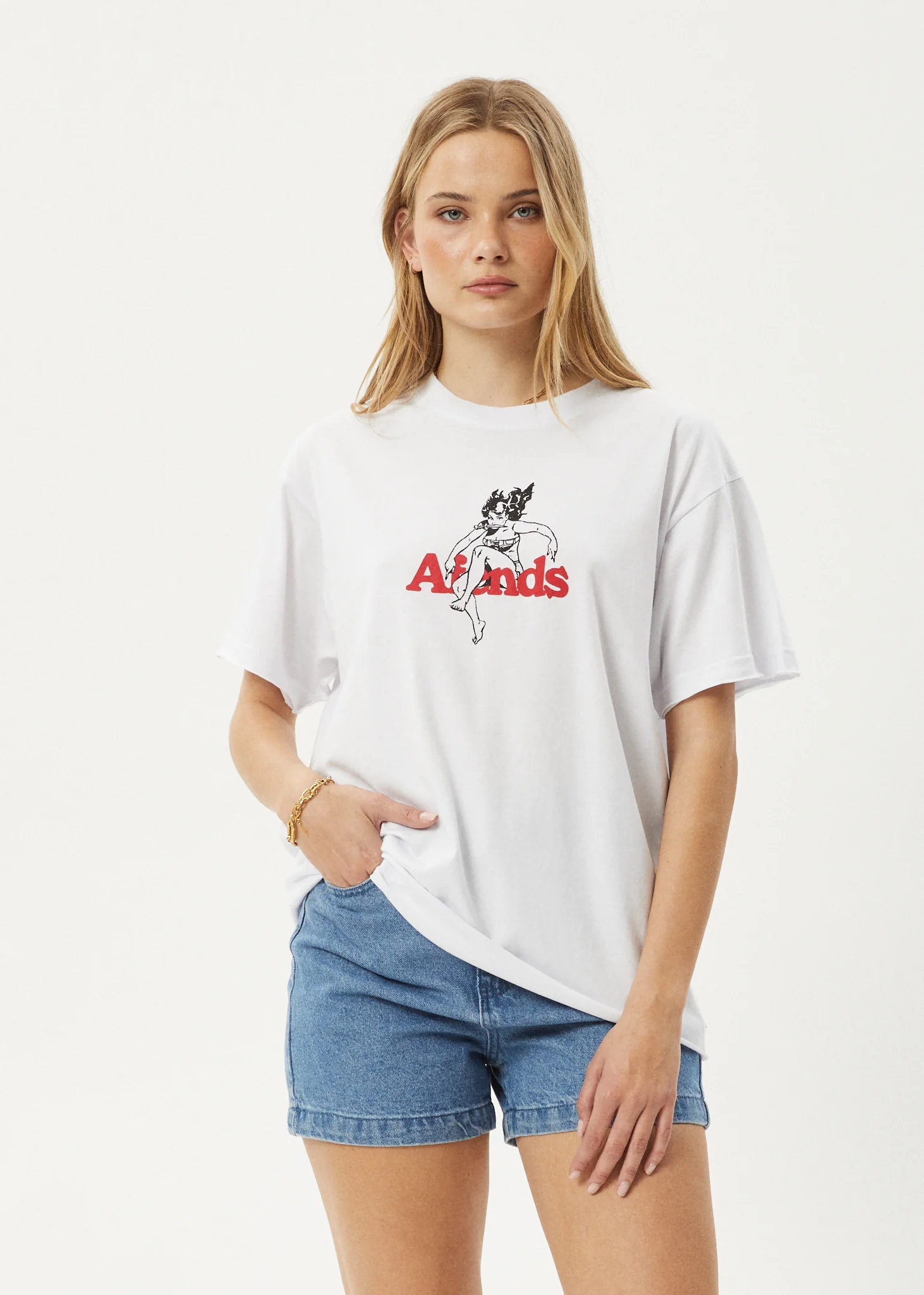 AFENDS Womens No Fury - Oversized Tee - White - Image 2