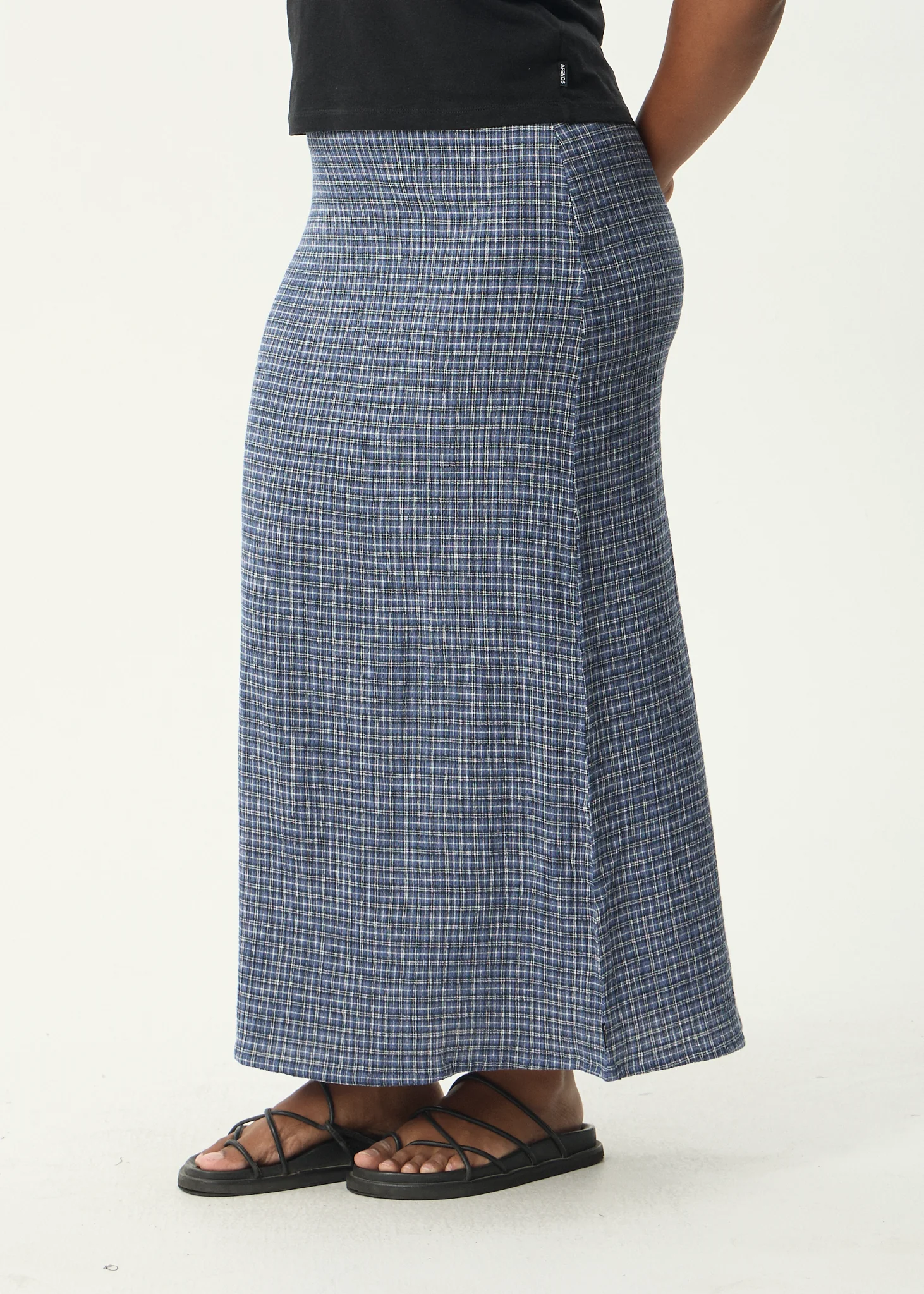 AFENDS Womens Shipwreck - Seersucker Maxi Skirt - Marlin - Image 7