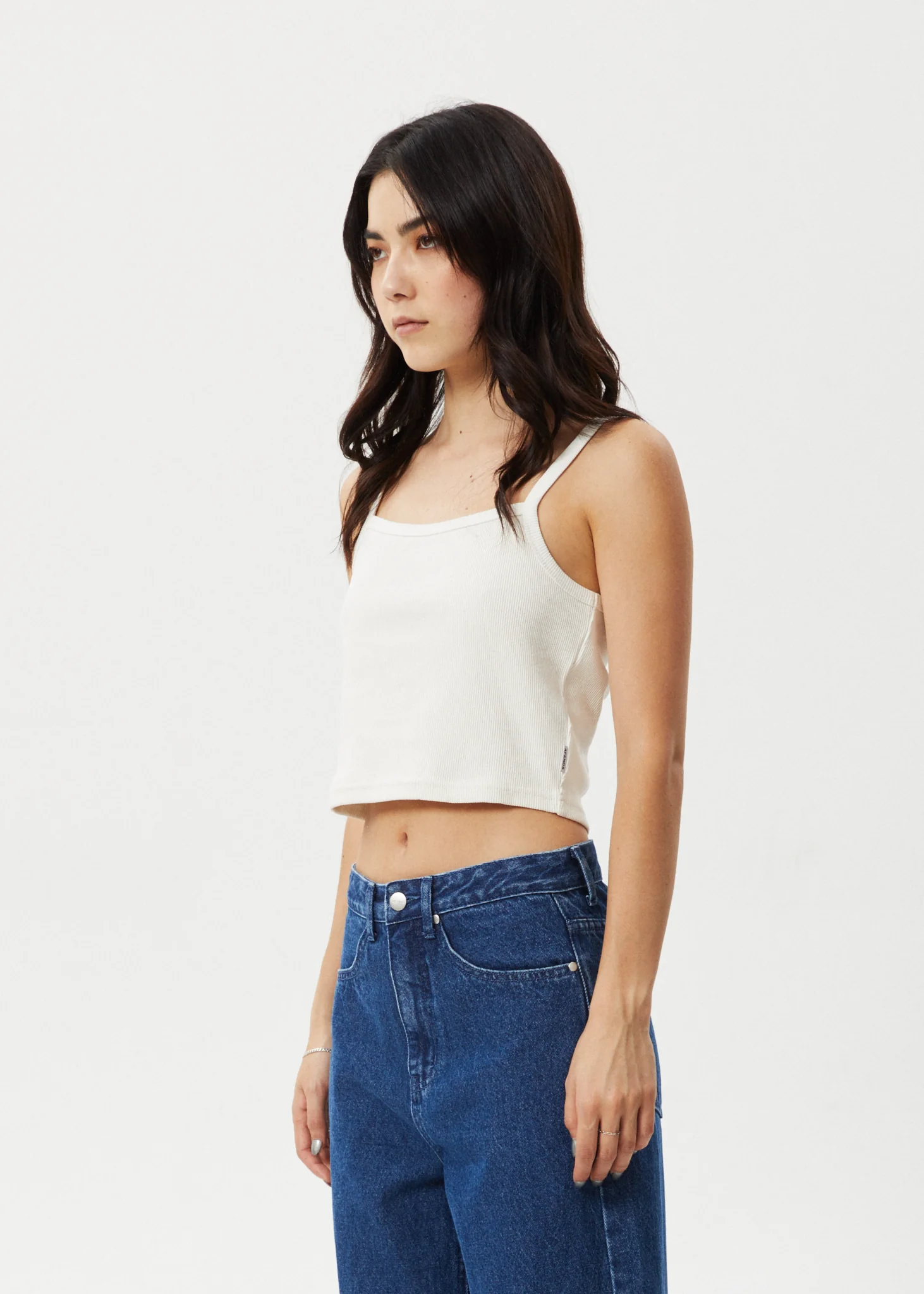 AFENDS Womens Taylor - Rib Singlet - White - Image 5